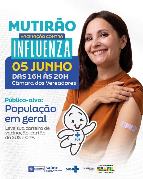 Mutirão de vacinação contra a gripe acontece em Floriano nesta quarta-feira (05)