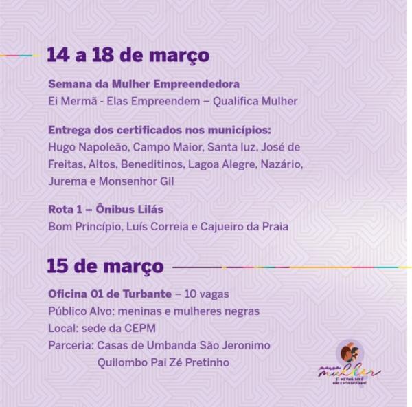 Coordenadoria da Mulher realiza o Março Mulher? Ei mermã, você não está sozinha!(Imagem:Divulgação)