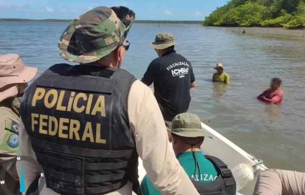 PF apreende redes de pesca ilegais na área de proteção do Delta do Parnaíba