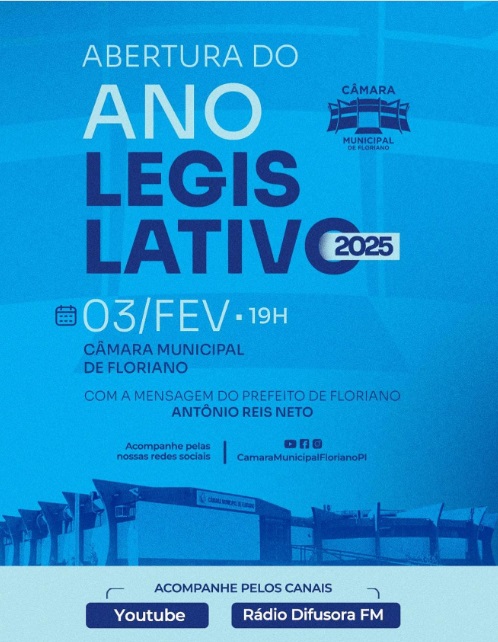 Câmara Municipal de Floriano inicia trabalhos legislativos de 2025 com Sessão Solene