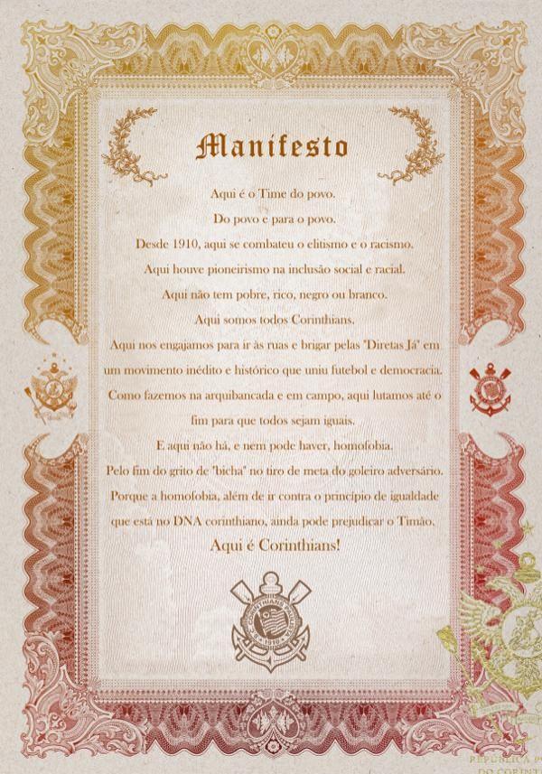 Efeitos do caso Aranha: Corinthians lança campanha contra homofobia