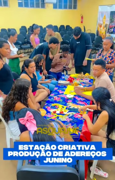 ASQUAJUF promove oficina de produção de adereços juninos e valoriza a cultura popular