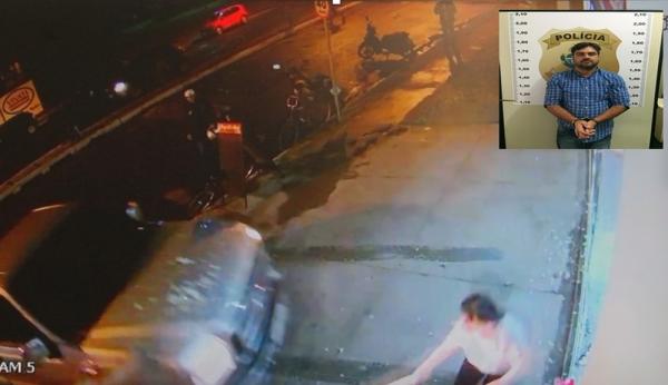 Comerciante que foi prensada contra parede de propósito comemora prisão de motorista