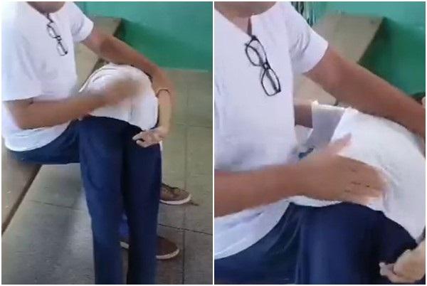 Diretor de escola é afastado após ser filmado dando "palmadas" em aluno