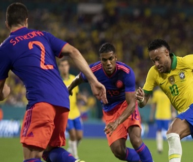 Neymar marca em retorno, e Brasil empata amistoso com a Colômbia nos EUA