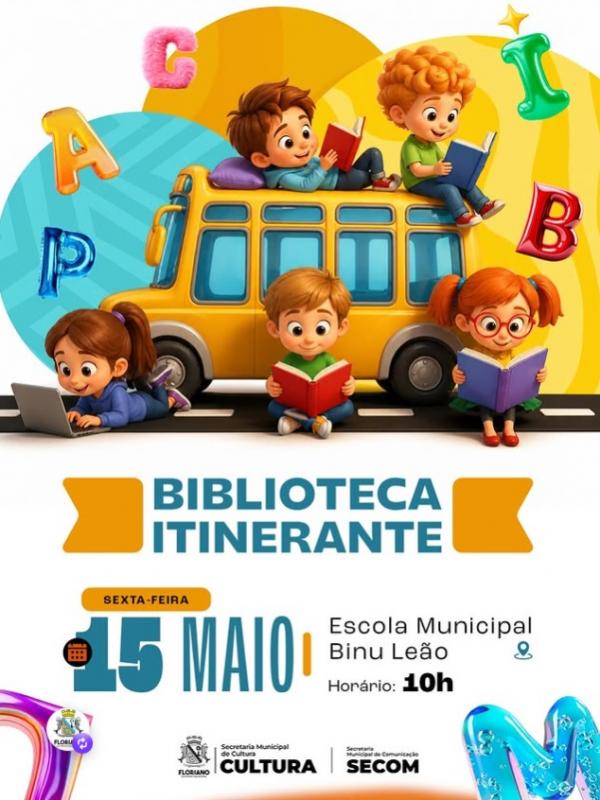 Biblioteca Itinerante chega à Escola Binu Leão e incentiva o hábito da leitura em Floriano