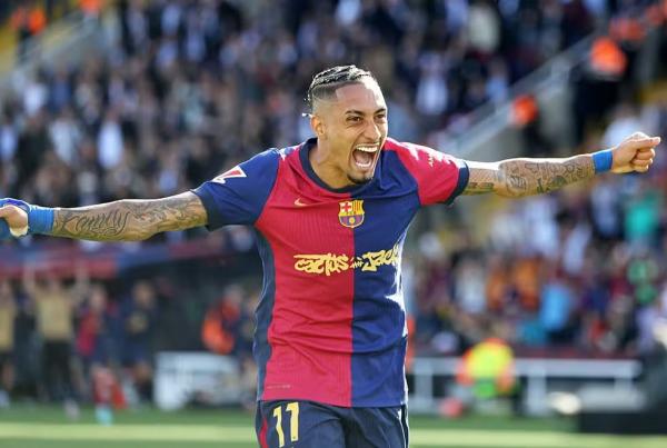 Raphinha ultrapassa Salah e é jogador com mais participações em gols na Europa em 2024/25