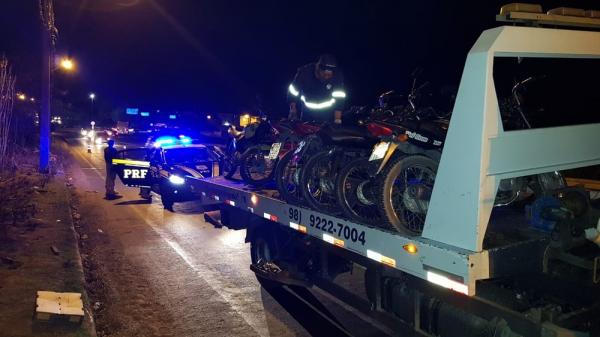 97 ve&iacute;culos foram apreendidos por irregularidades diversas durante o final de semana no Piau&iacute;.(Imagem: Pol&iacute;cia Rodovi&aacute;ria Federal)