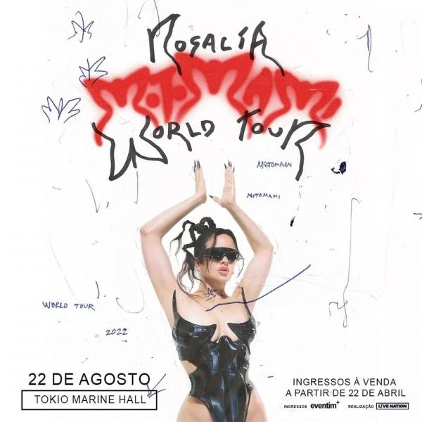 Rosalía confirma show único no Brasil em agosto