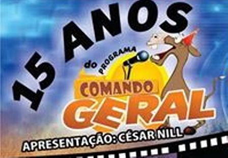 Programa Comando Geral da Rádio Difusora realizará festa de aniversário de 15 anos