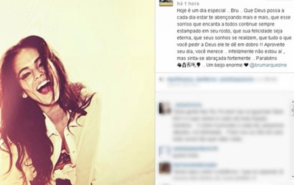 Neymar posta mensagem de anivers&aacute;rio para Bruna Marquezine. (Imagem: Instagram)