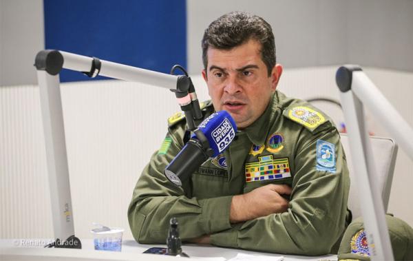 Coronel Scheiwann Lopes, comandante-geral da Pol&iacute;cia Militar(Imagem:Renato Andrade)