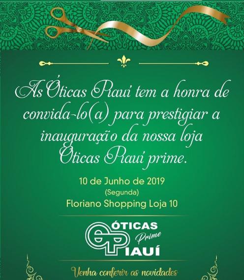 Óticas Piauí inaugura nova loja no Floriano Shopping nesta segunda