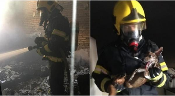 Corpo de Bombeiros &eacute; acionado ap&oacute;s inc&ecirc;ndio a resid&ecirc;ncia em Floriano.(Imagem:Divulga&ccedil;&atilde;o/Corpo de Bombeiros)
