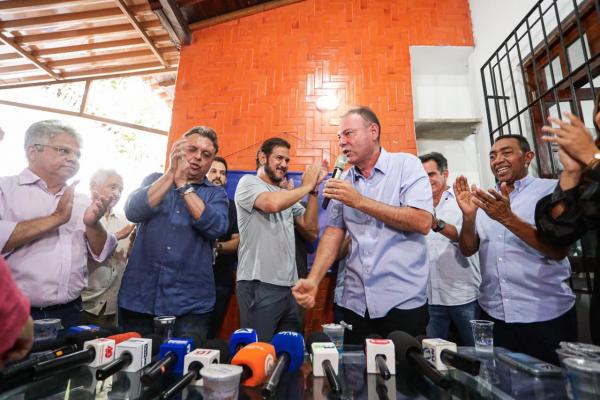Com a presença de Rueda, Joel e Ciro participam da filiação de Jeová Alencar ao União Brasil(Imagem:Ascom)