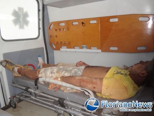  Condutor morre ao passar por quebra-mola e cair da moto na localidade Manga.(Imagem:FlorianoNews)