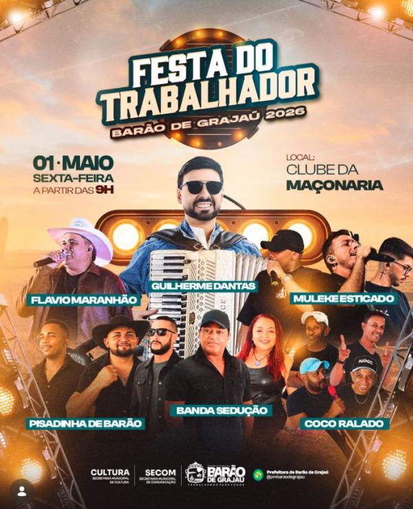 Barão de Grajaú prepara grande festa para celebrar o Dia do Trabalhador