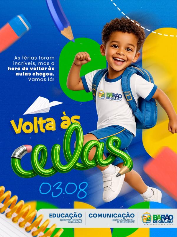 Rede Municipal de Ensino de Barão de Grajaú retoma aulas no dia 3 de agosto