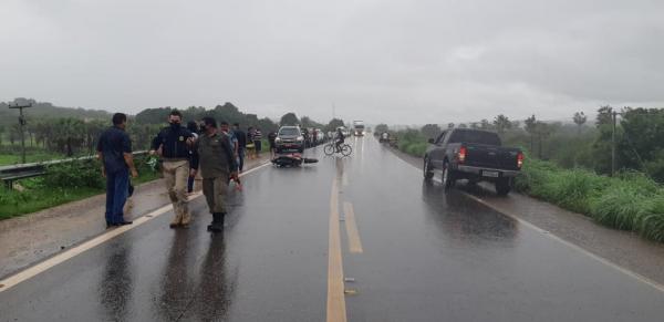 Acidente aconteceu no KM 428 da BR-407.(Imagem:Divulga&ccedil;&atilde;o /PRF-PI)