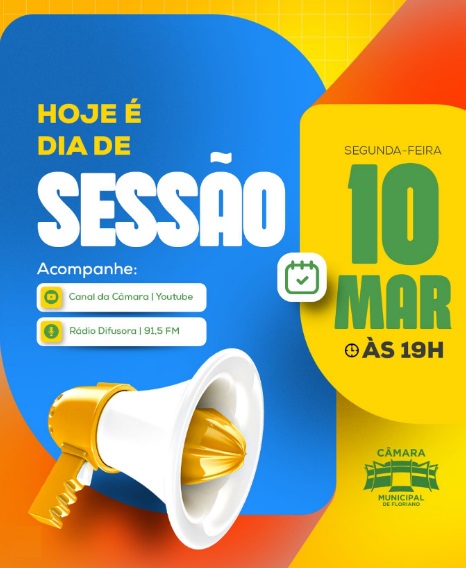 Câmara Municipal de Floriano realiza sessão nesta segunda-feira (10)
