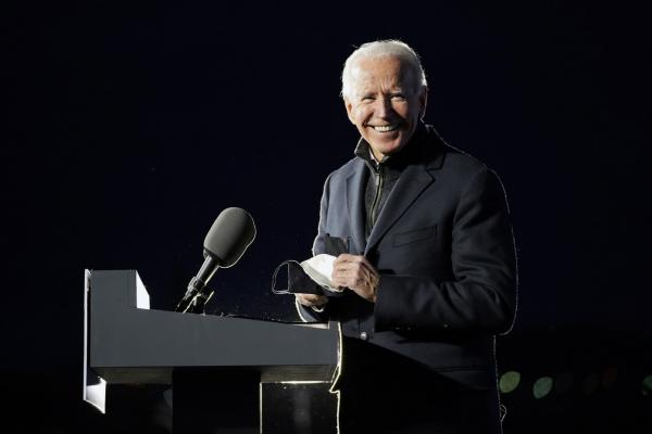 Joe Biden vence na Pensilv&acirc;nia &eacute; eleito o novo presidente dos EUA, aponta proje&ccedil;&otilde;es da AP.(Imagem:Andrew Harnik/AP)