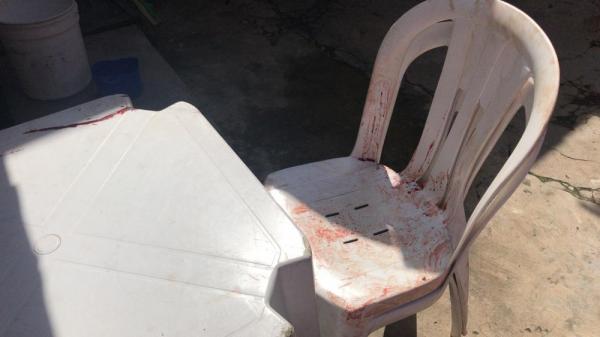 Comerciante foi atacado pelas costas com golpe de machado que o atingiu na cabe&ccedil;a, na Zona Sudeste de Teresina.(Imagem:Divulga&ccedil;&atilde;o/ Pol&iacute;cia Civil)