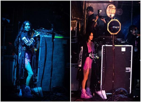 Megan Fox no Lollapalooza: atriz vê show de Machine Gun Kelly direto do palco na Argentina