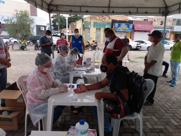 Busca Ativa realiza testagem entre mototaxistas e taxistas de Floriano