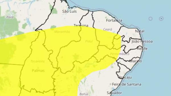 Previsão do Tempo: mais de 200 cidades do Piauí estão sob alerta de baixa umidade