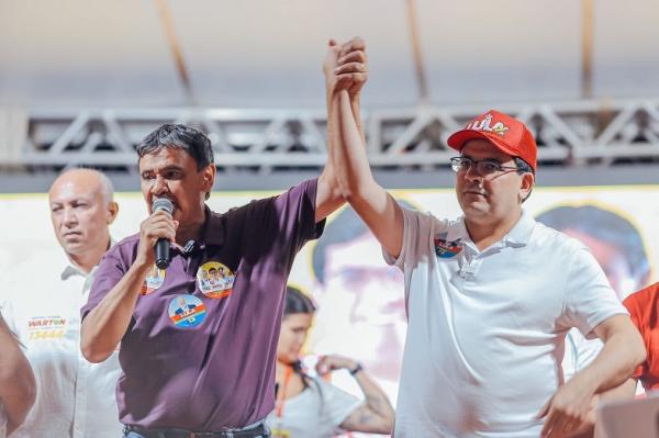 Rafael Fonteles e Wellington Dias participam de comício em Altos