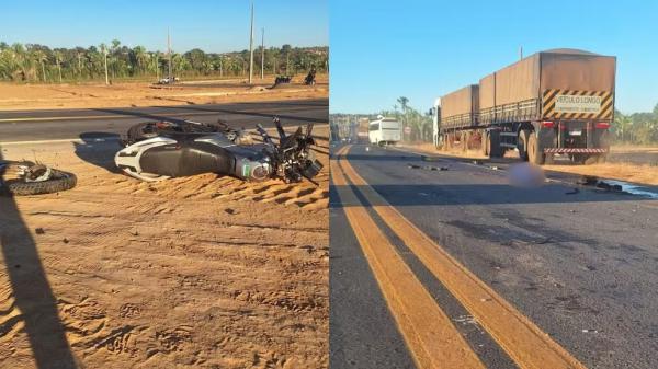 Motociclista morre em acidente na PI-247, em Uruçuí; polícia suspeita de batida com caminhão