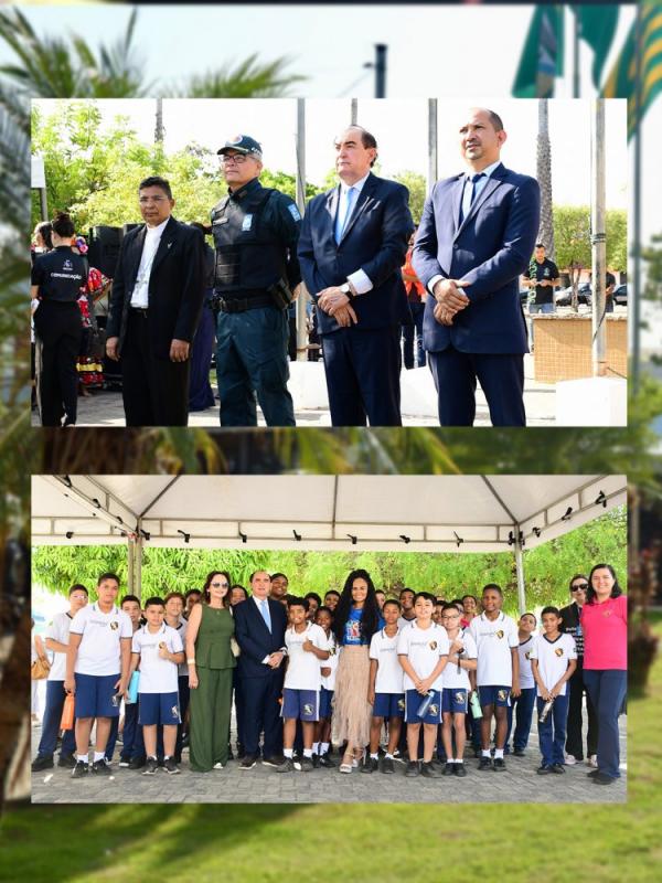 Abertura da Semana da Pátria reúne autoridades, escolas e entidades em ato cívico em Floriano(Imagem:Secom)