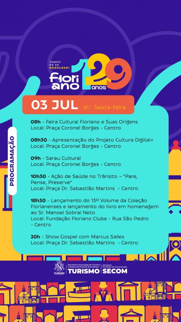 Floriano 129 anos (Imagem:Secom)