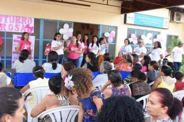 Unidades B&aacute;sicas de Sa&uacute;de de Floriano recebem a&ccedil;&otilde;es do Outubro Rosa.(Imagem:SECOM)