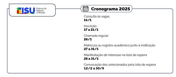 Cronograma SISU(Imagem:Reprodu&ccedil;&atilde;o)
