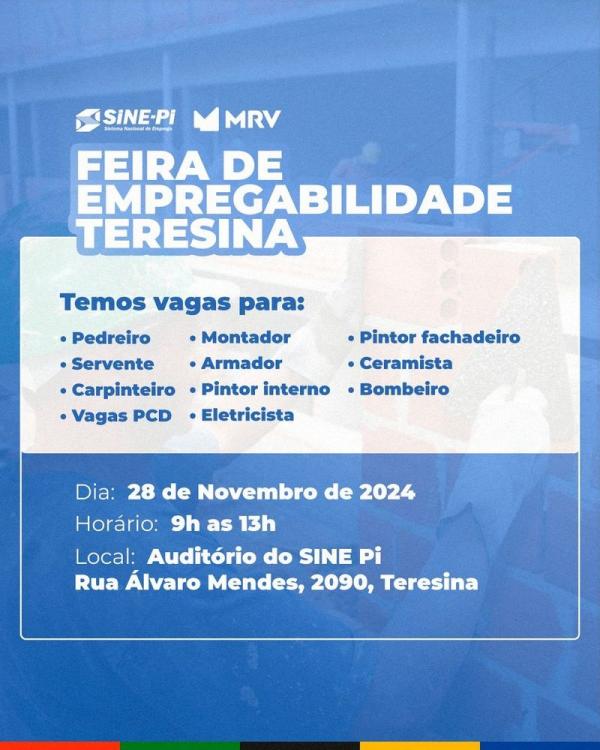 Sine realiza Feira de Empregabilidade com vagas na área da construção civil nesta quinta (28)