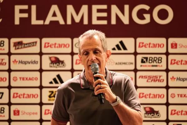 Bap, durante entrevista no Maracan&atilde;.(Imagem:Gilvan de Souza/Flamengo)