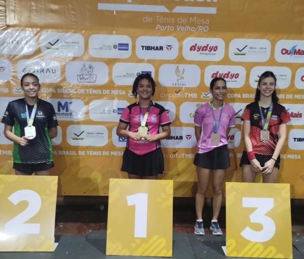 Piauiense é campeã em duas categorias na Copa Brasil de Tênis de Mesa em Rondônia(Imagem:Ascom Secepi)