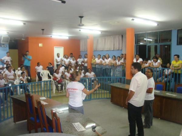 Sindicalistas da Educação de Barão de Grajaú decepcionados com a Câmara de Vereadores.
