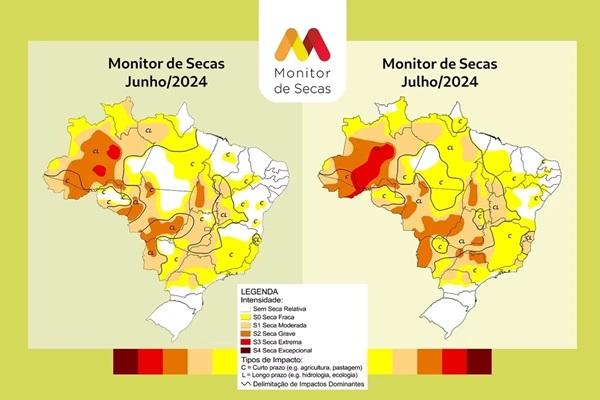 Mapas de junho e julho de 2024 (Imagem:Reprodu&ccedil;&atilde;o)