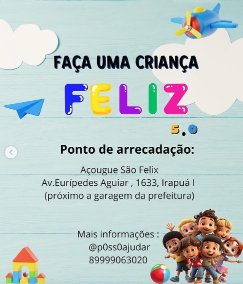 Solidariedade em ação: Contribua para a 5ª edição do Projeto Faça uma Criança Feliz, em Floriano