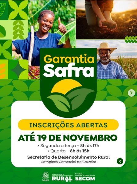 Inscrições para o Garantia-Safra vão até esta quarta-feira (19)