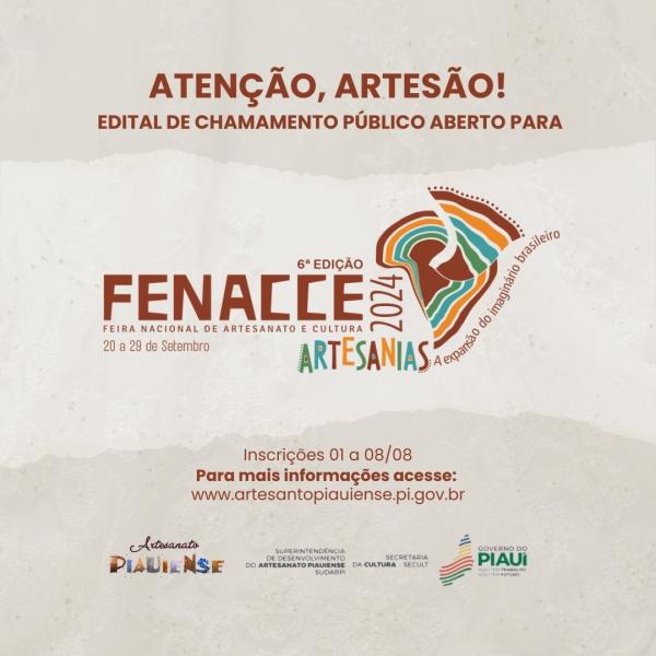Sudarpi seleciona artesãos para participar da Feira Nacional de Artesanato e Cultura do Ceará