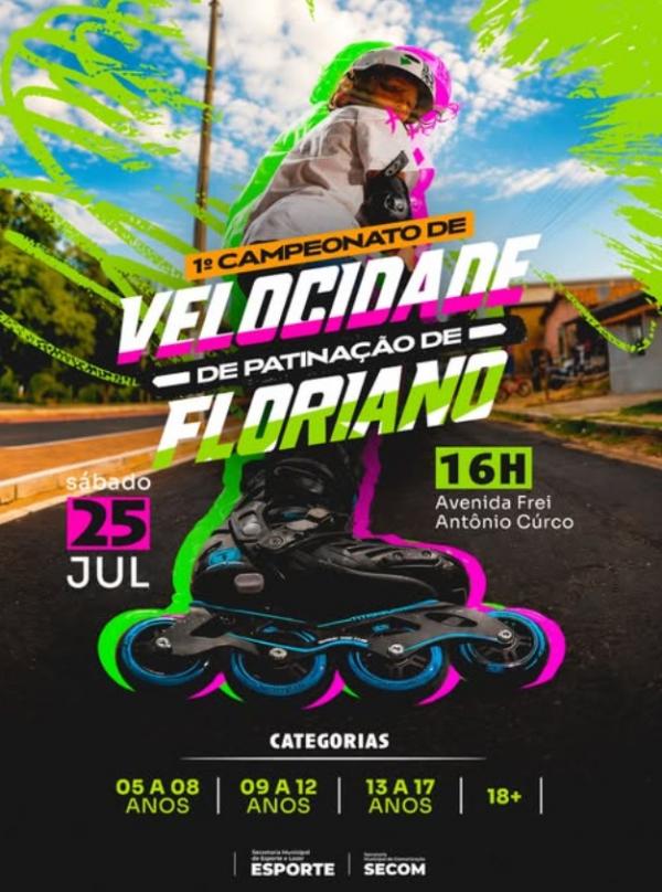 Floriano recebe neste sábado o 1º Campeonato de Velocidade de Patinação na Av. Frei Antônio Cúrcio