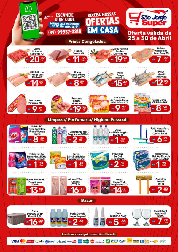 Confira as ofertas da semana no São Jorge Super! (Imagem:Divulgação)