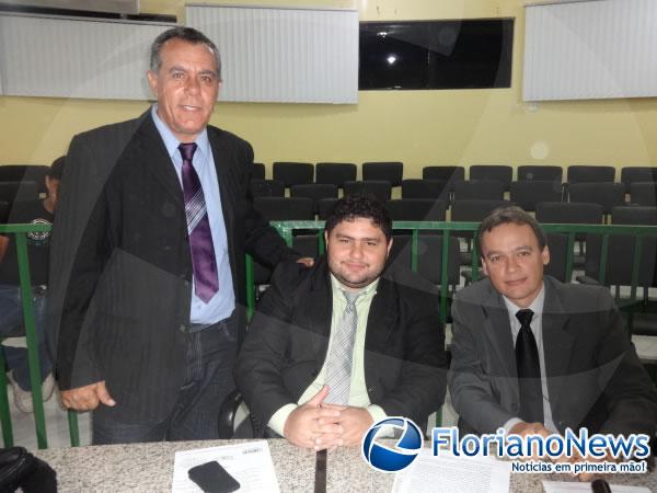 Vereadores Everaldo Elvas (PSB), Andr&eacute; Melo (PT) e Fabio Braga (PP).(Imagem:FlorianoNews)