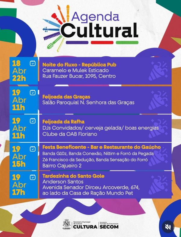 Fim de semana em Floriano promete programação cultural diversificada e muita animação(Imagem:Reprodução/Instagram)