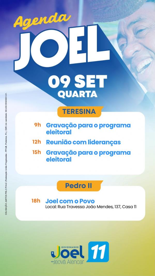 AGENDA - JOEL RODRIGUES - 09/09