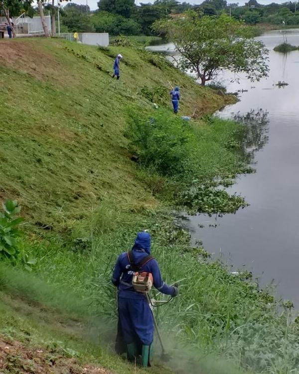 Semam intensificou limpeza no Parque do Mocambinho(Imagem: Divulga&ccedil;&atilde;o/Semam)