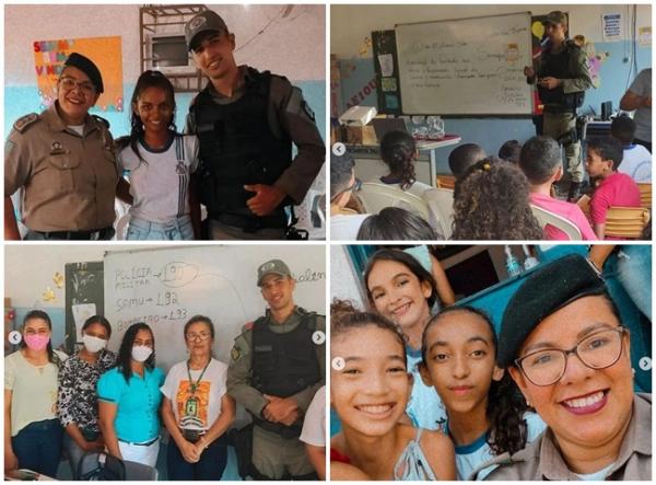 Policiais Militares realizam palestra sobre bullying no povoado Amolar.(Imagem:Reprodu&ccedil;&atilde;o/Instagram)